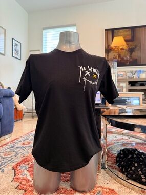 Men's Black Graphic Crew Neck T-Shirt